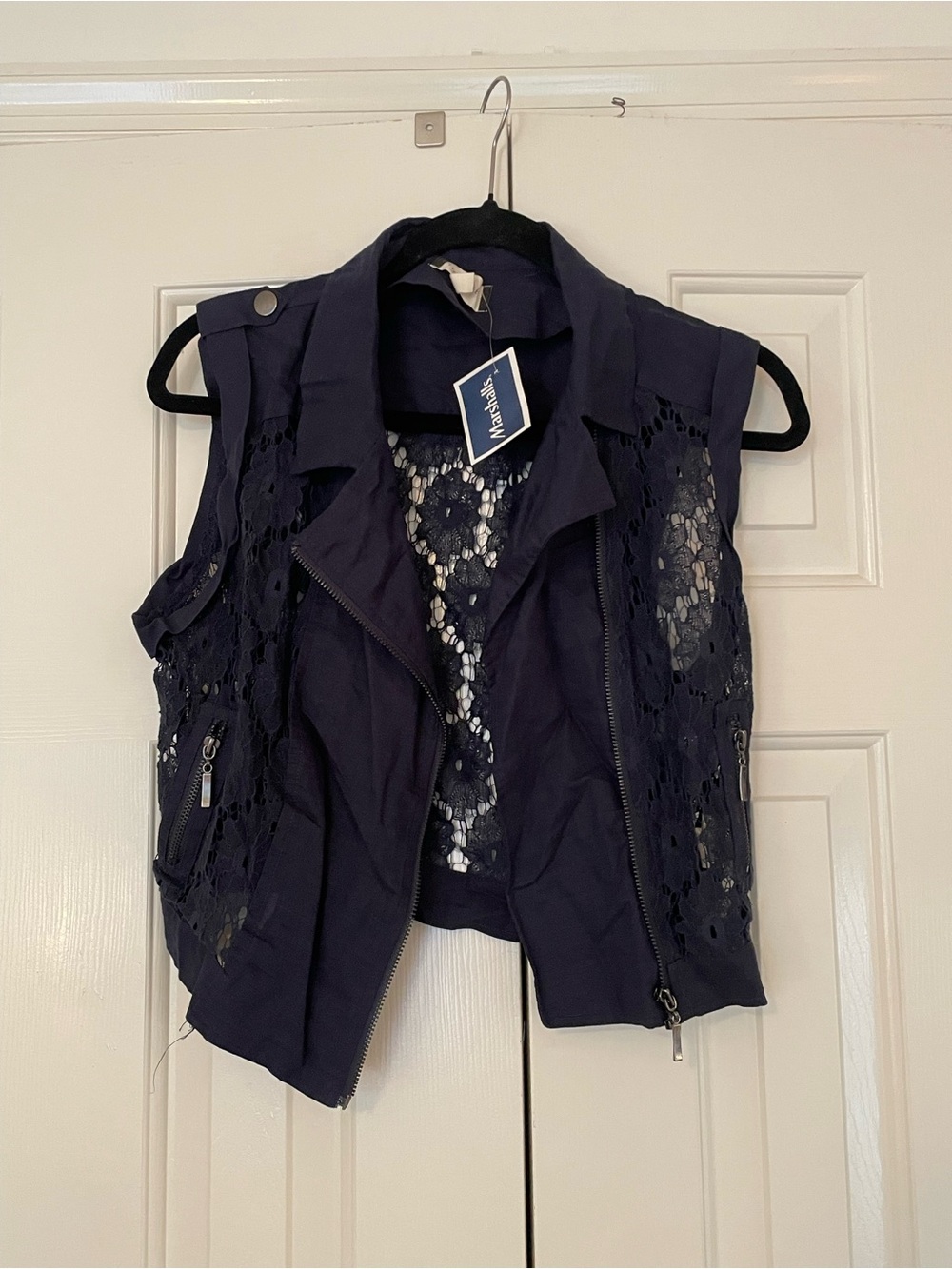 Nautica Navy Lace-Back Sleeveless Vest